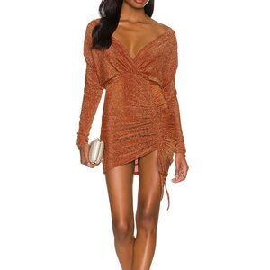 REVOLVE Superdown Off Shoulder dress Mocha size Large